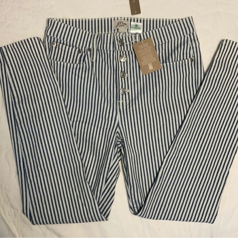 J. Crew striped jeans